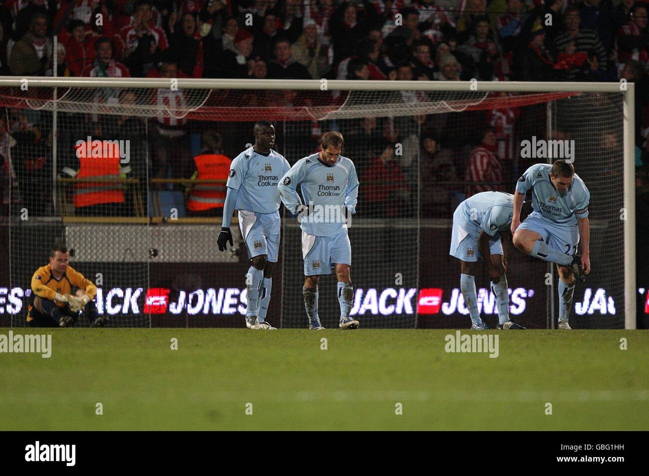 Calcio - Coppa UEFA - Round di 16 - Seconda tappa - AaB Aalborg v Manchester City - Aalborg Stadion Foto Stock