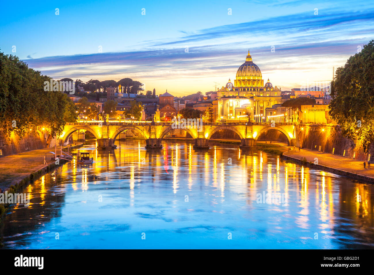 Roma al crepuscolo Foto Stock