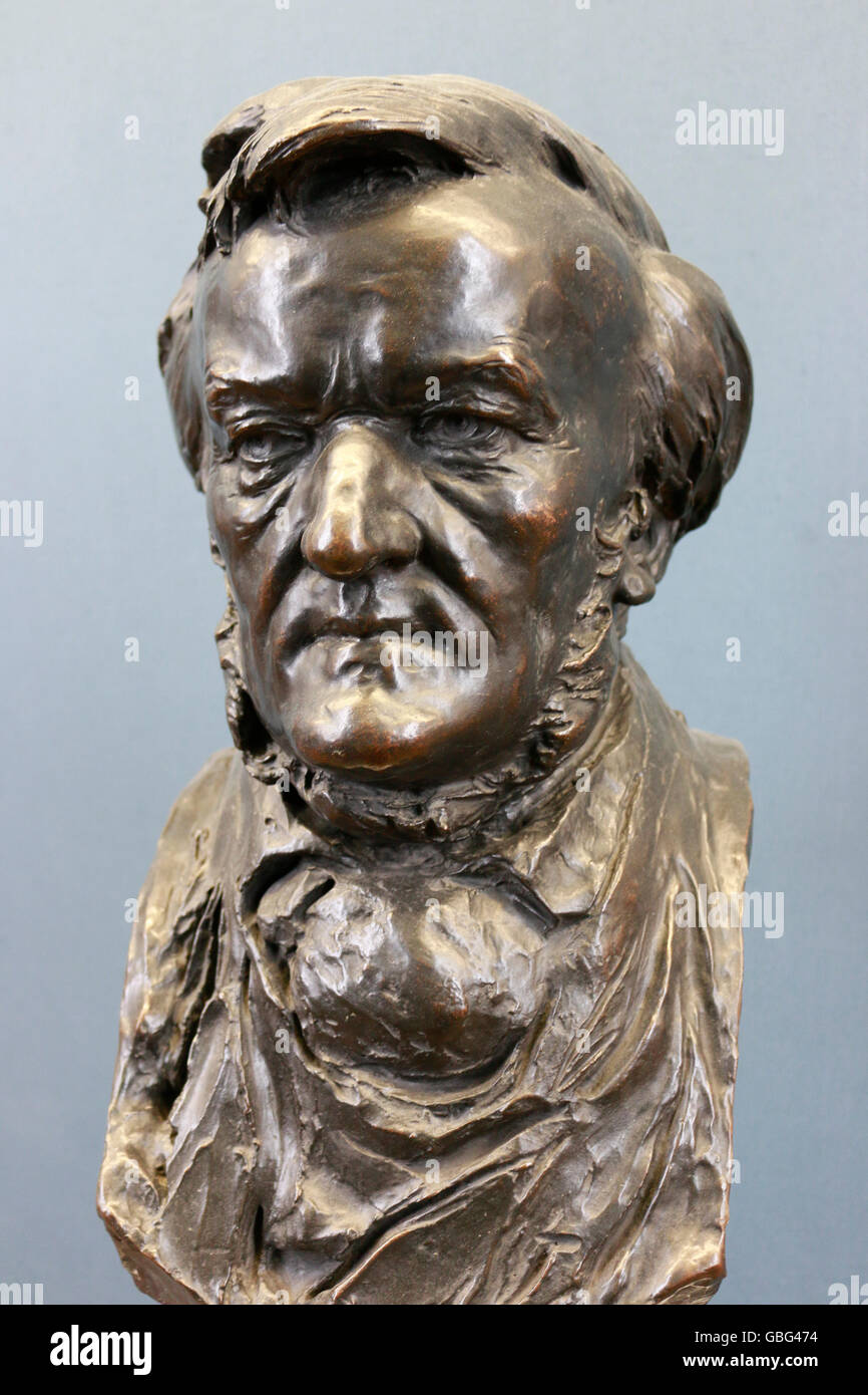 Skulptur/ Bueste: Richard Wagner, Berlino. Foto Stock