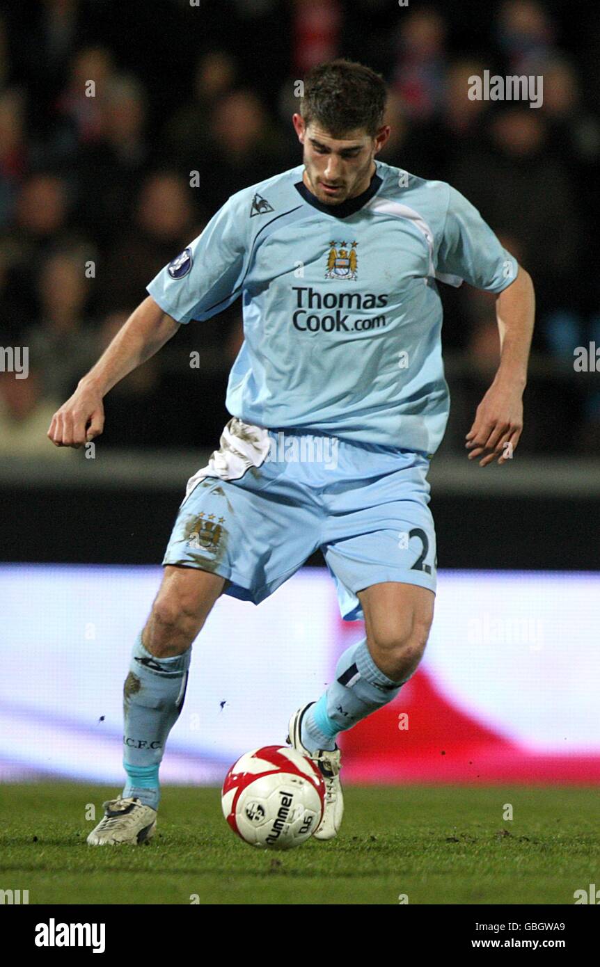 Calcio - Coppa UEFA - Round di 16 - Seconda tappa - AaB Aalborg v Manchester City - Aalborg Stadion Foto Stock