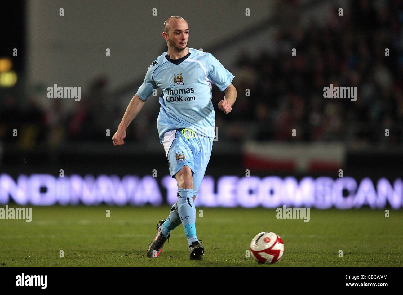 Calcio - Coppa UEFA - Round di 16 - Seconda tappa - AaB Aalborg v Manchester City - Aalborg Stadion Foto Stock