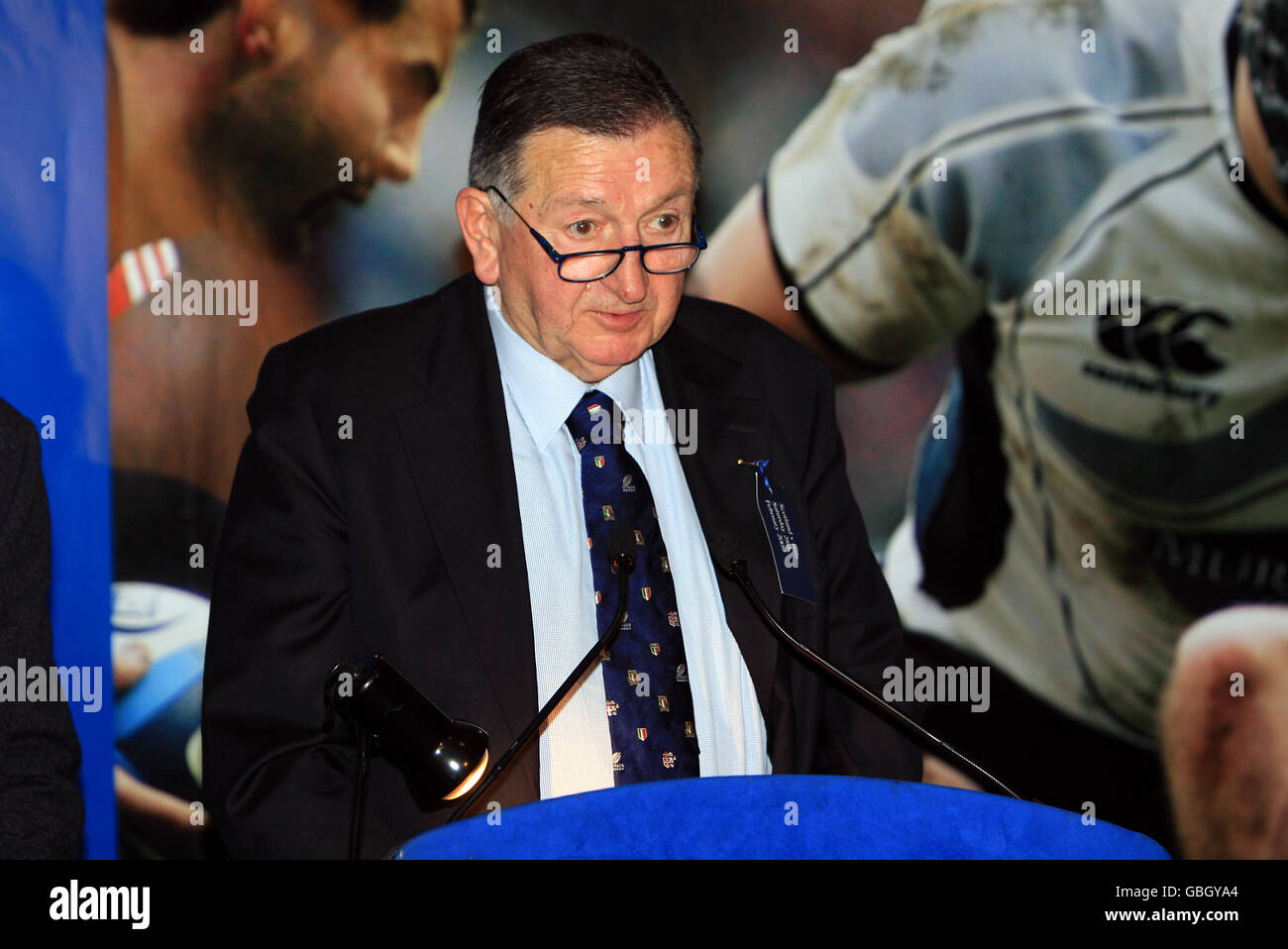 Rugby Union - RBS 6 Nations Championship 2009 - Scozia contro Italia - Murrayfield. Presidente dell'Unione Italiana Rugby Giancarlo Dondi Foto Stock