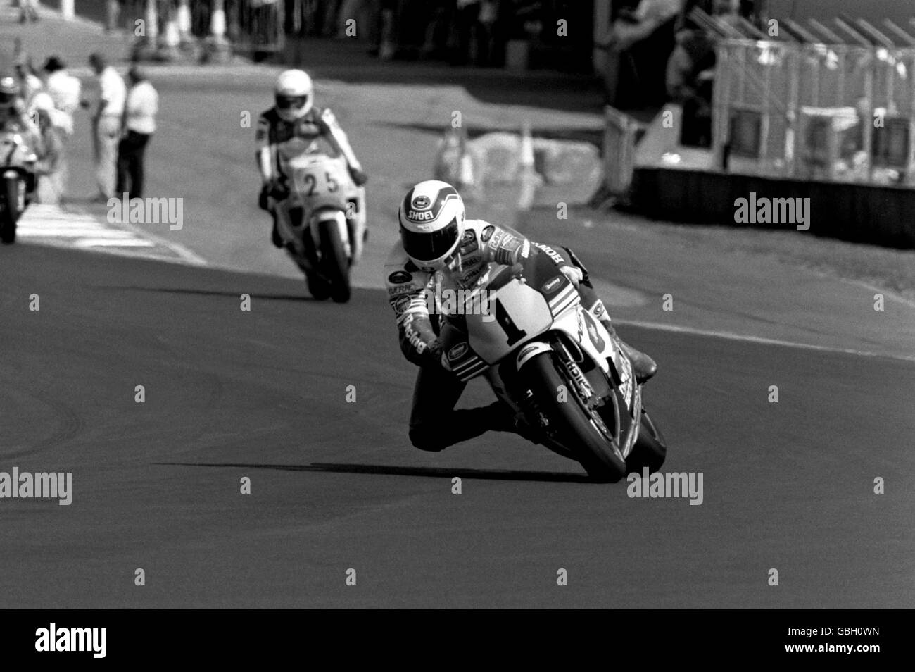 DONNINGTON PARK GRAN PREMIO DEL MOTOCICLISTA BRITANNICO NO1 WAYNE GARDNER X1 Foto Stock