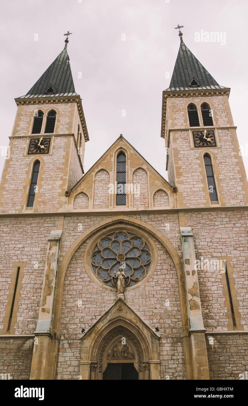 La Cattedrale del Sacro Cuore, Sarajevo Foto Stock