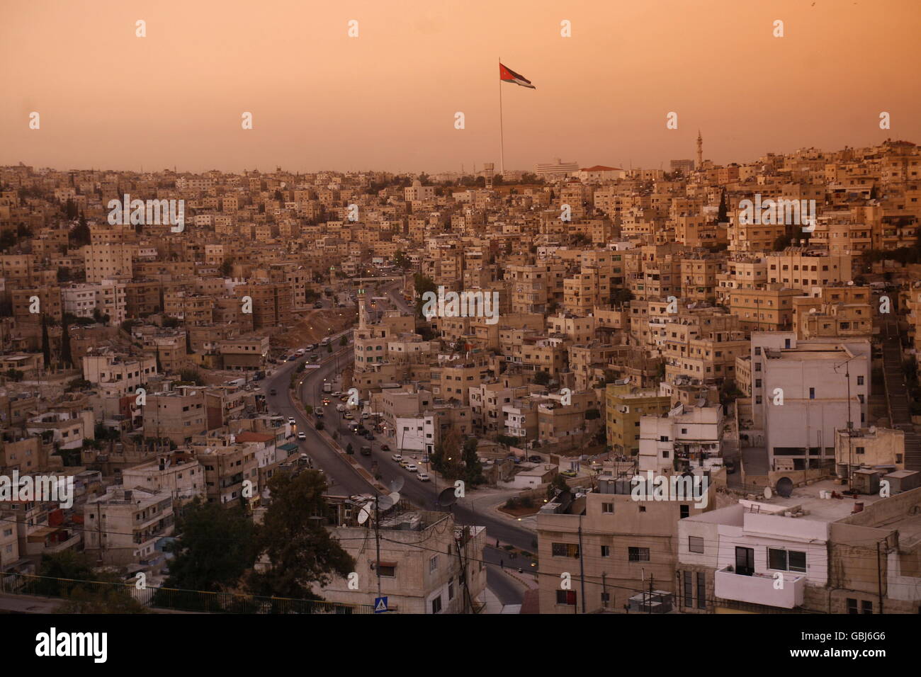 Il centro della città di Amman in Giordania in medio oriente. Foto Stock