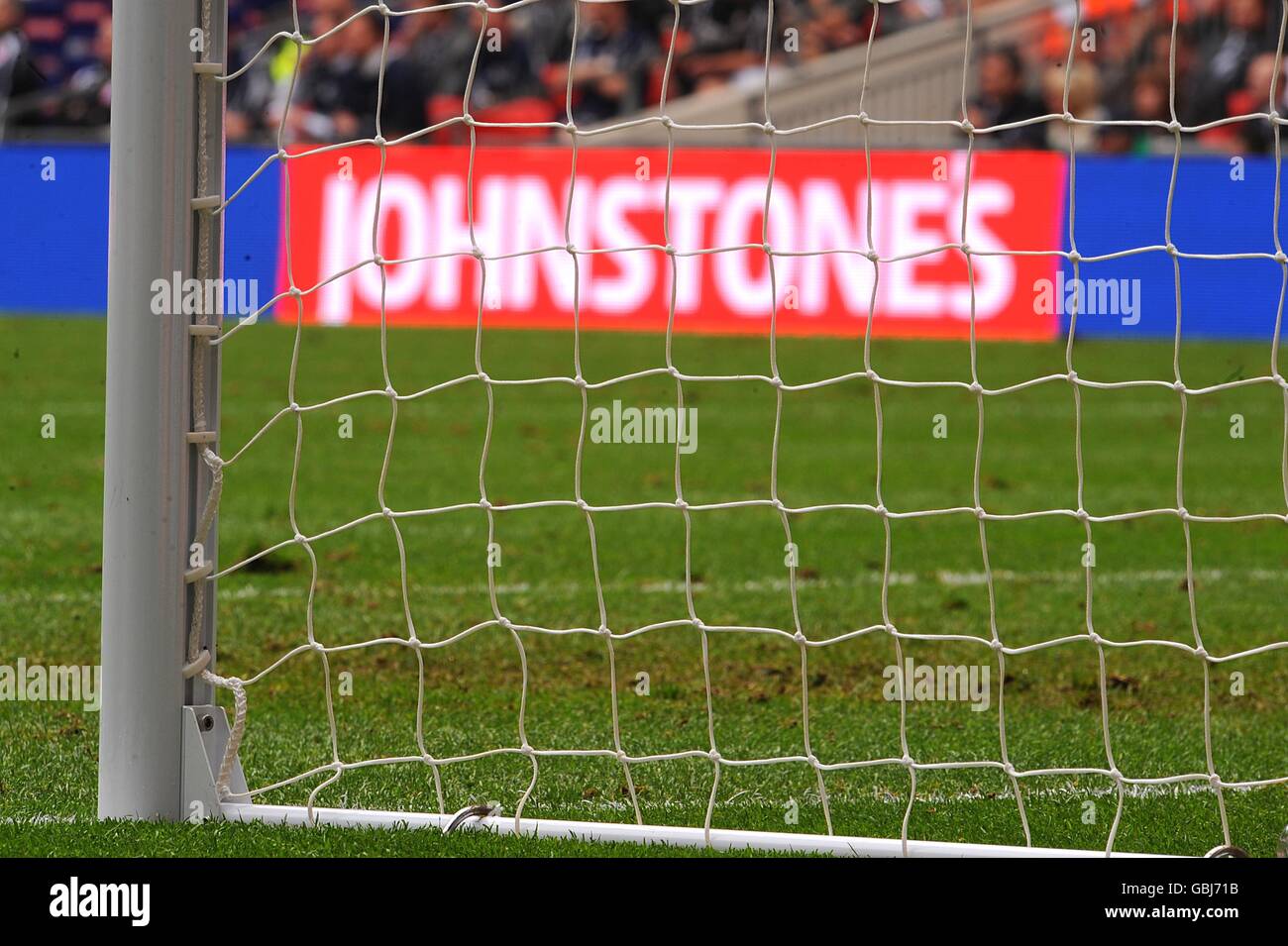 Calcio - Johnstone's Paint Trophy - finale - Luton Town v Spunthorpe United - Wembley Stadium. Vista generale di un posto di obiettivo a Wembley Foto Stock