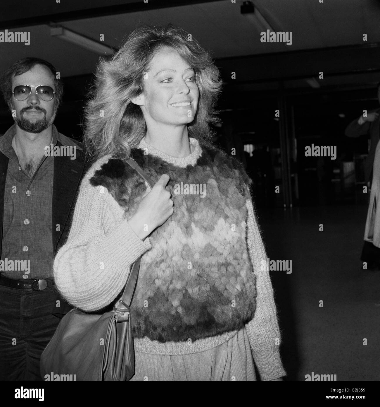 Intrattenimento - Farrah Fawcett - Aeroporto di Heathrow Foto Stock