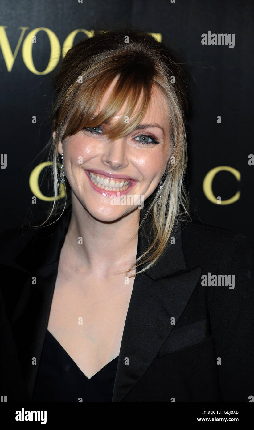 Sophie Dahl arriva a una cena in onore di Frida Giannini, direttore creativo di Gucci, ospitata da Alexandra Shulman, redattore di British Vogue e tenuta alla Saatchi Gallery di Londra. Foto Stock