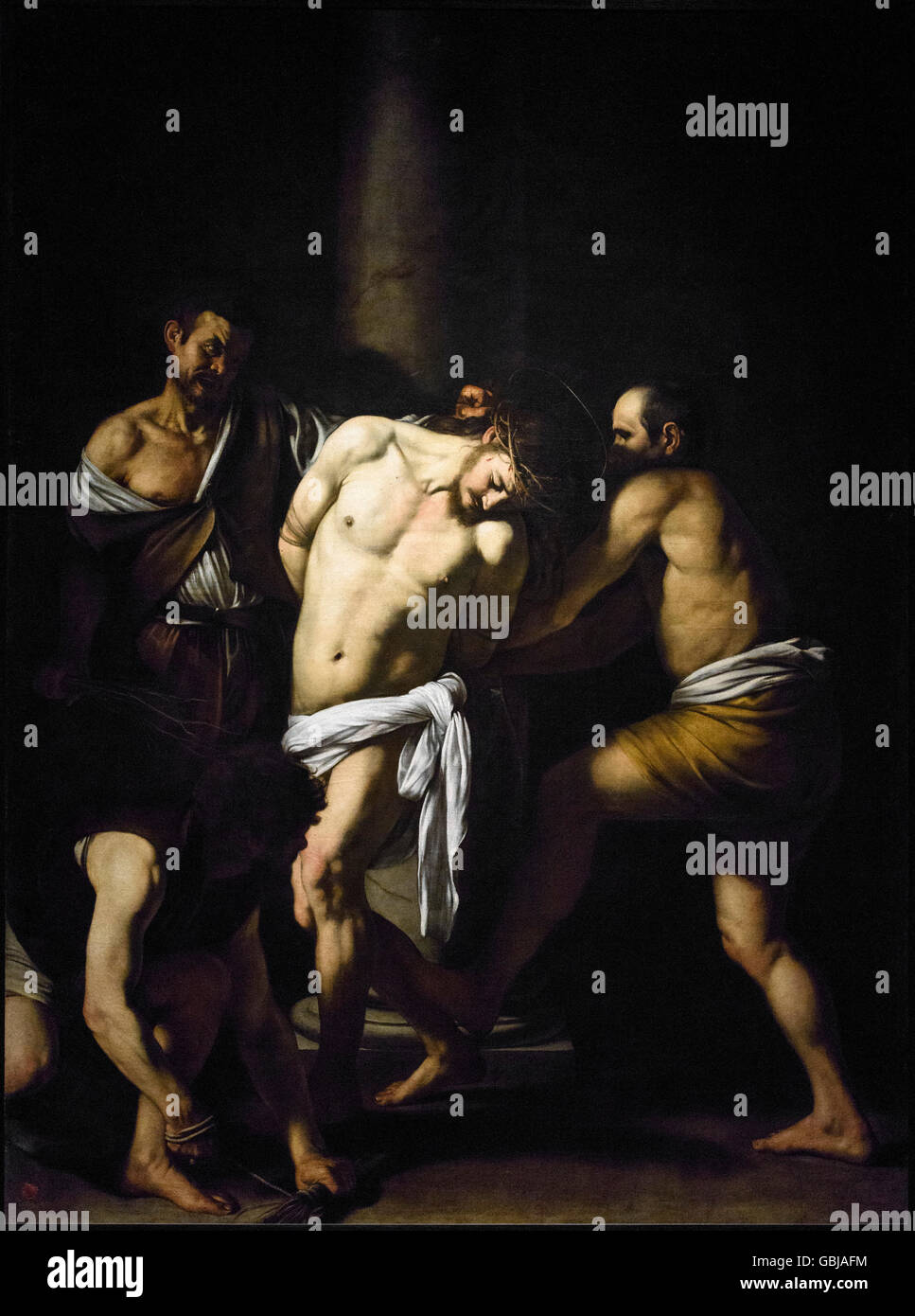 Napoli. L'Italia. Flagellazione di Cristo (ca. 1610), da Caravaggio, Museo Nazionale di Capodimonte. Caravaggio - (Mi Foto Stock