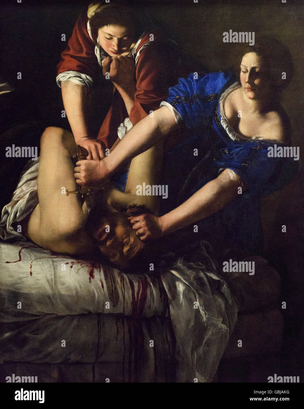 Napoli. L'Italia. Judith uccidendo Oloferne (1625-30), da Artemisia Gentileschi (1593-1652/3), Museo Nazionale di Capodimonte. Foto Stock