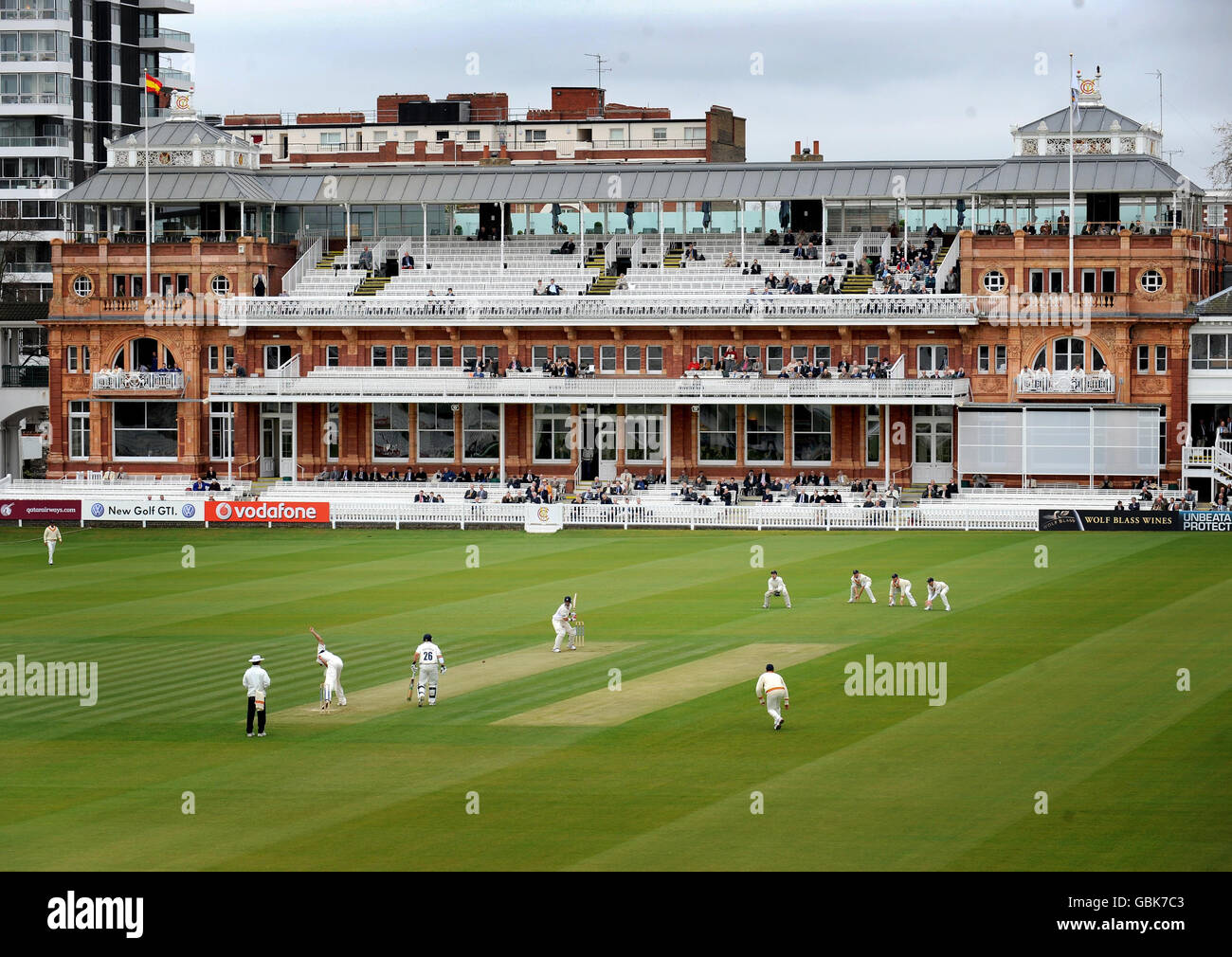 Cricket - Champion County Match - Marylebone Cricket Club / Durham - Lord's. Una via di gioco durante la partita della Champion County a Lords, Londra. Foto Stock