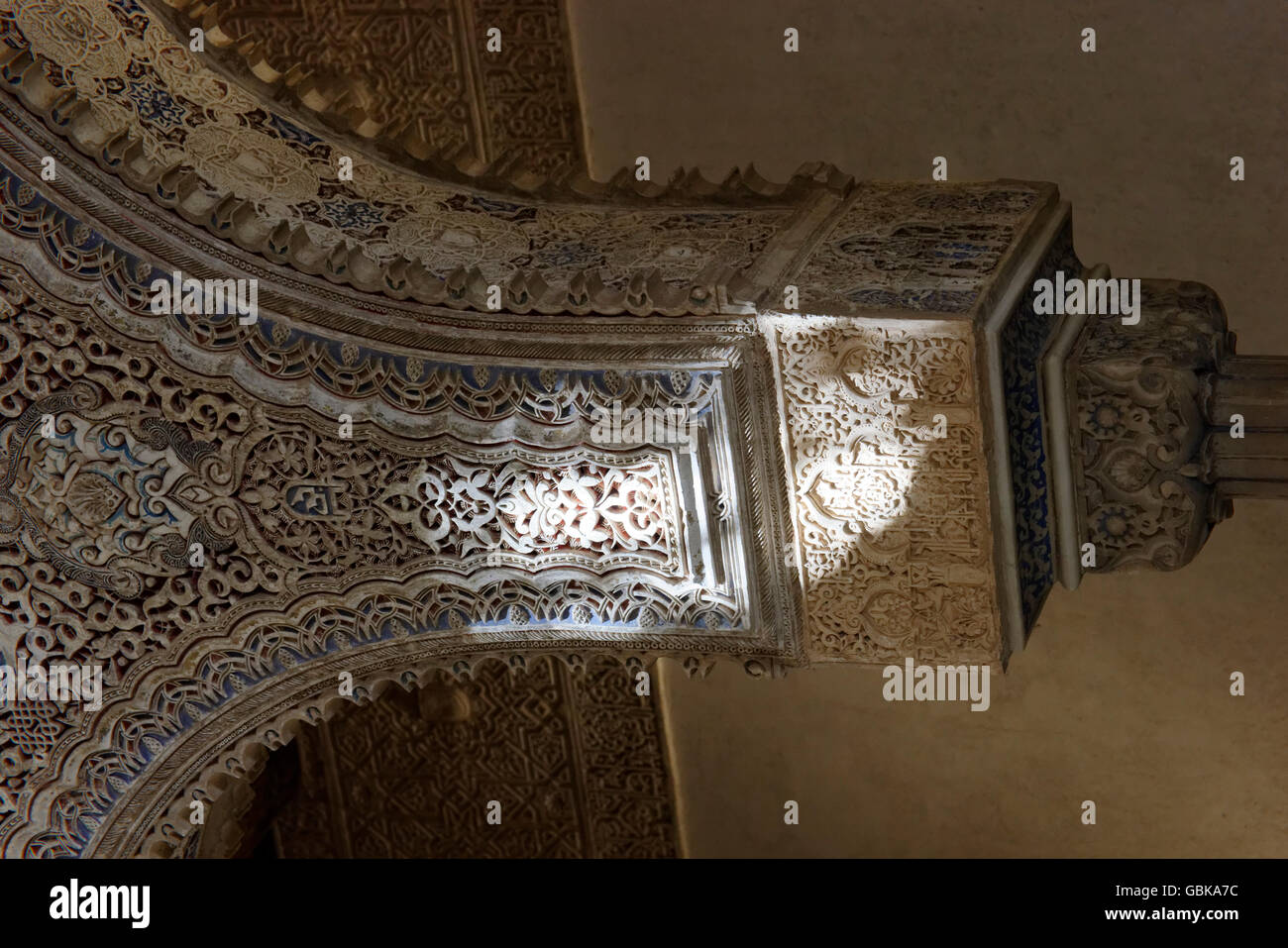 Sala de dos Abencerrajes, Abencerrajes Hall, Alhambra Sacromonte, Granada, provincia di Granada, Andalusia, Spagna Foto Stock