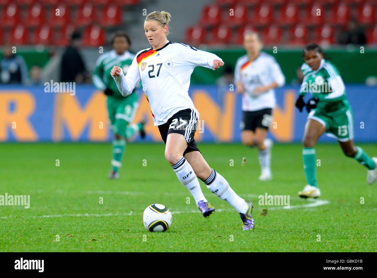 Alexander POPP, donna partita di calcio internazionale, Germania - Nigeria 8:0, BayArena Leverkusen, Renania settentrionale-Vestfalia Foto Stock