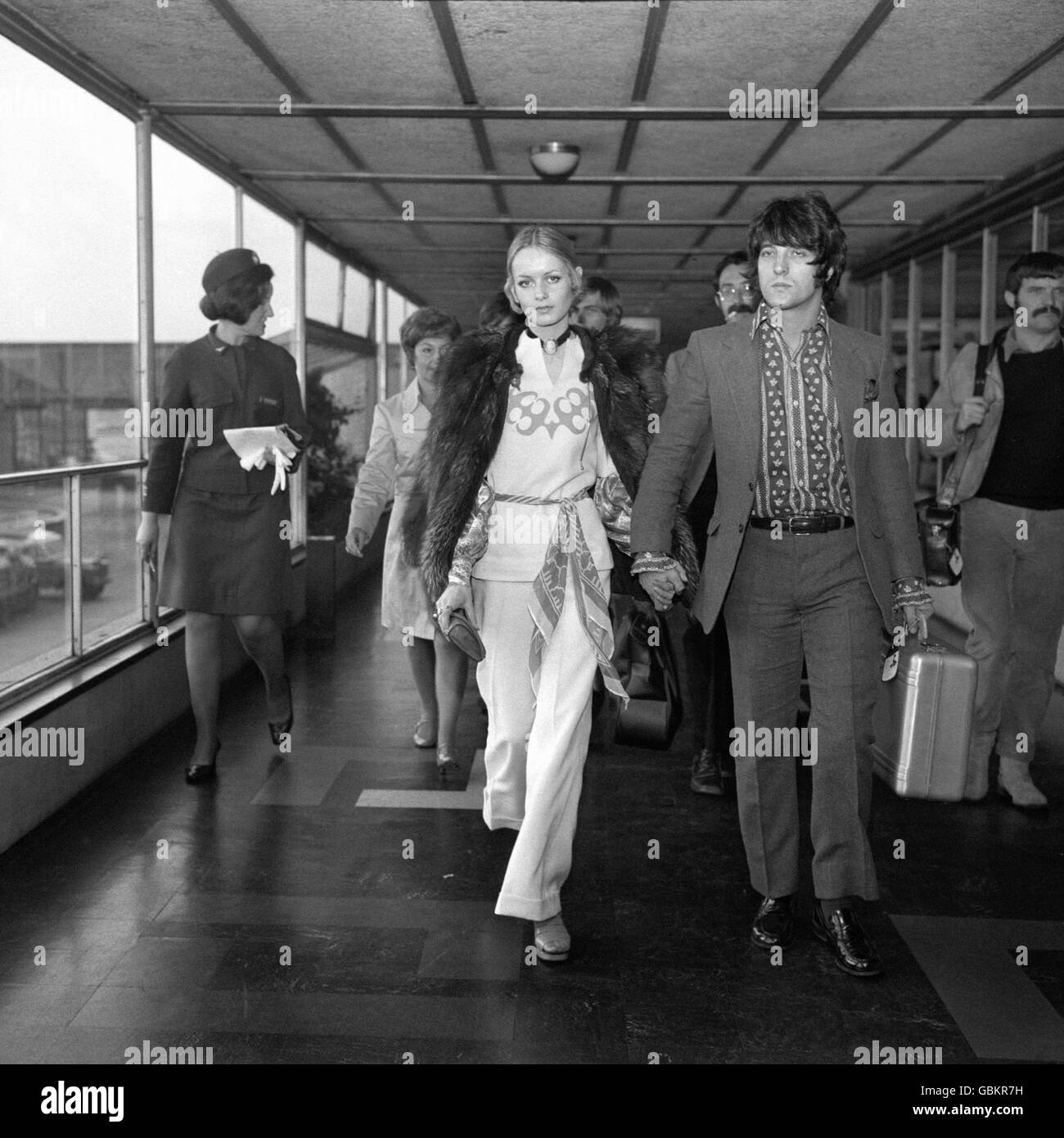 Intrattenimento - Twiggy - Aeroporto di Heathrow Foto Stock