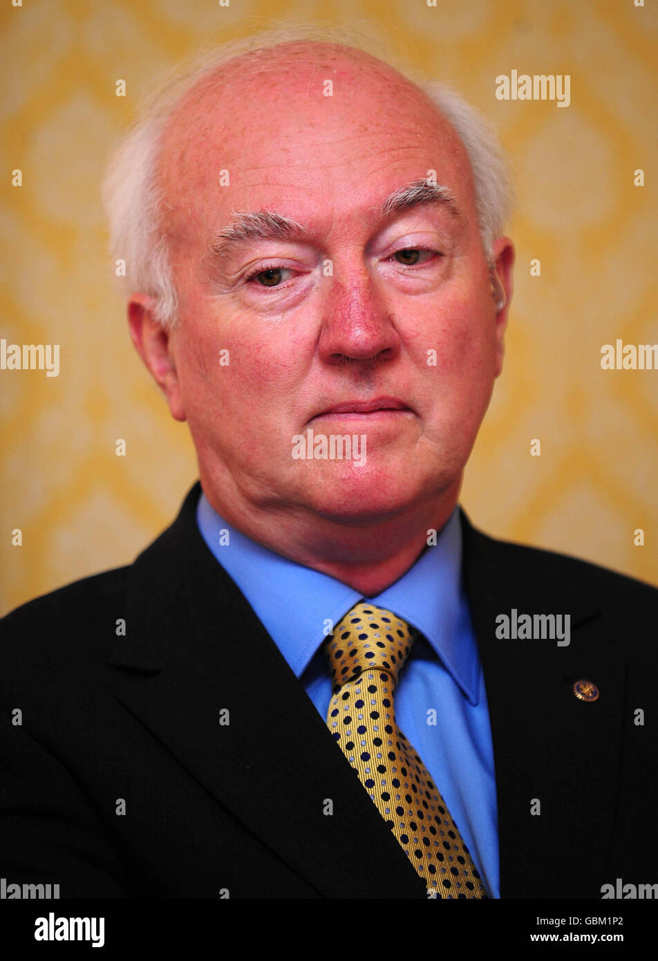 Peter Lawrence lancia il sito www.findclaudia.co.uk per trovare la figlia scomparsa Claudia durante una conferenza stampa al Worsley Arms Hotel, Hovingham, York. Claudia manca da 50 giorni. Foto Stock