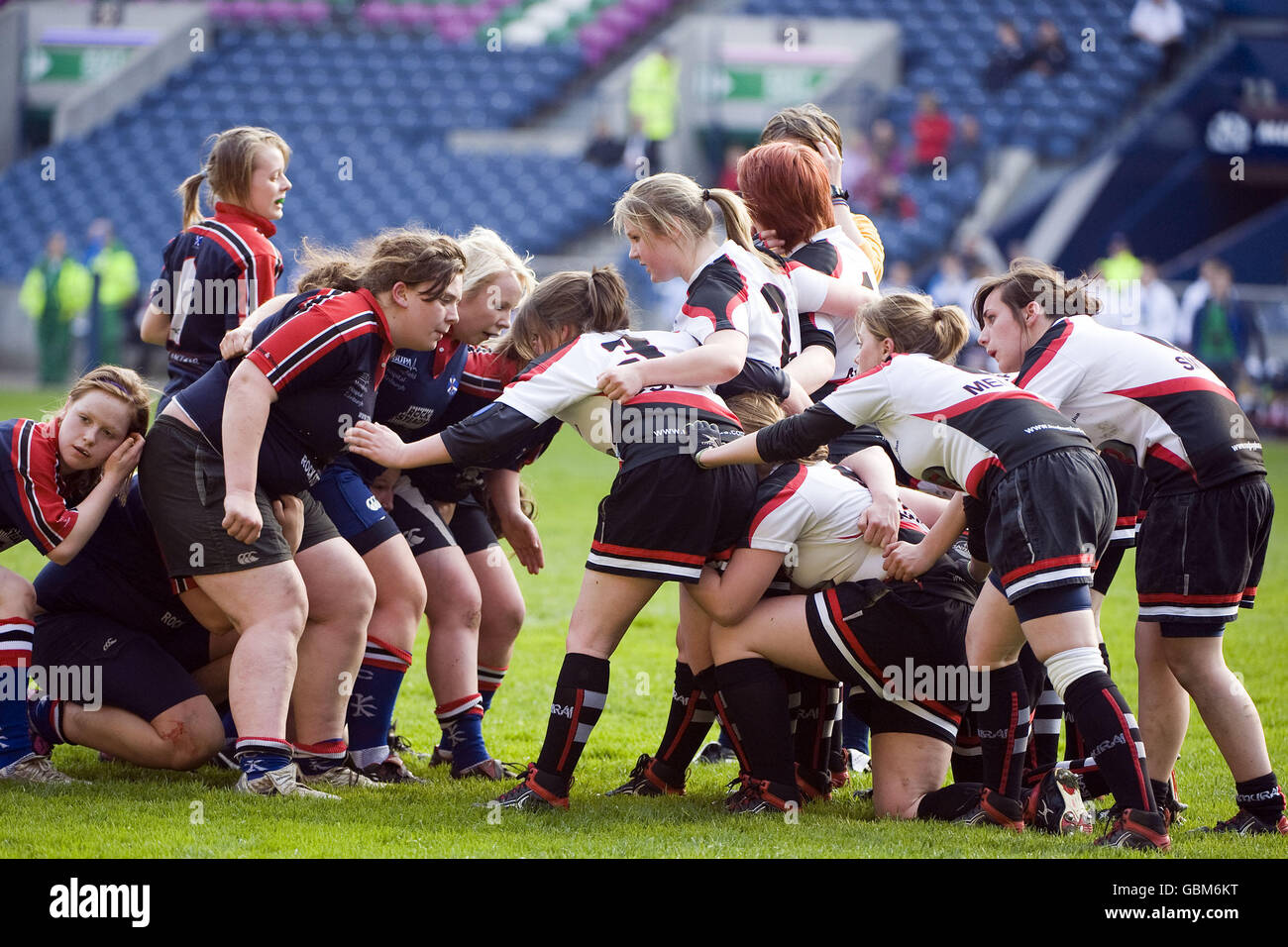 Rugby Union - Scottish Rugby Union - ragazze sotto i 18 Finali Nazionali - Murrayfield Foto Stock