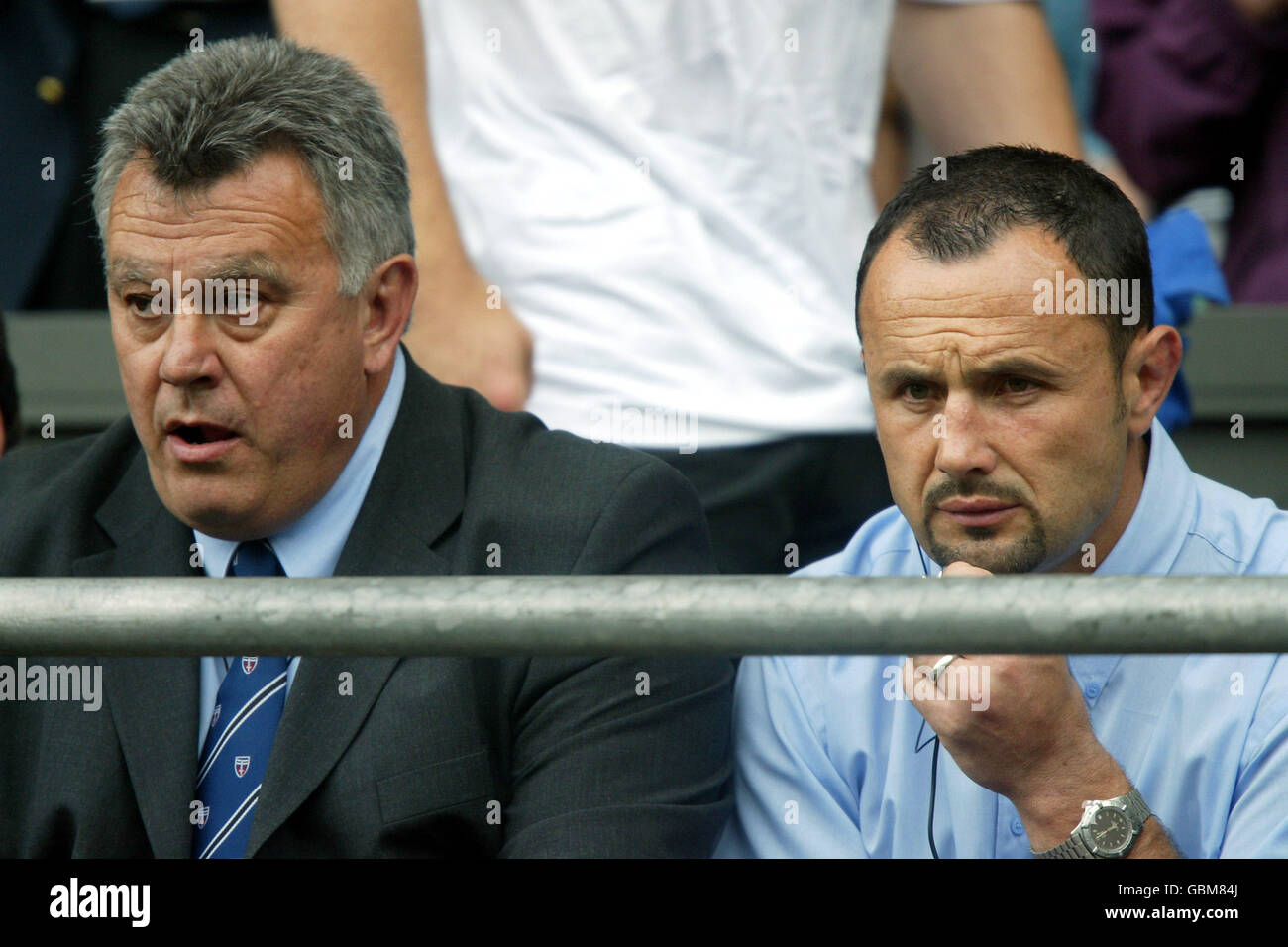 Rugby Union - Zurich Premiership - finale - Bath contro London Wasps. Capo allenatore di Bath John Connolly (l) e assistente allenatore Mike Foley Foto Stock