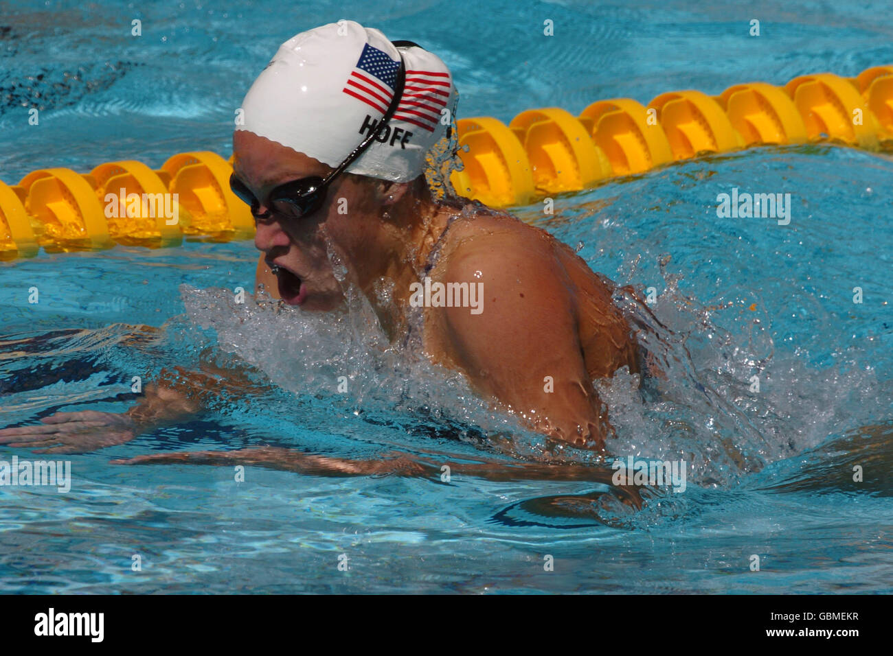 Nuoto - Giochi Olimpici di Atene 2004 - Donne 400m individuale Medley - calore due. USA Katie Hoff in azione Foto Stock