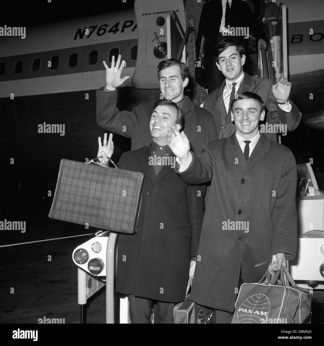 Musica - Gerry e il pacemaker - Aeroporto di Londra - 1964 Foto Stock