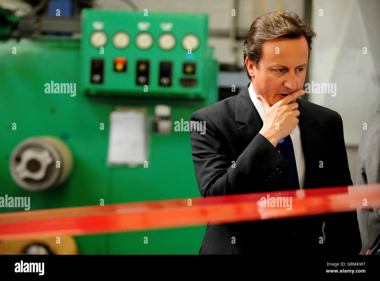 Cameron visite Midlands Foto Stock