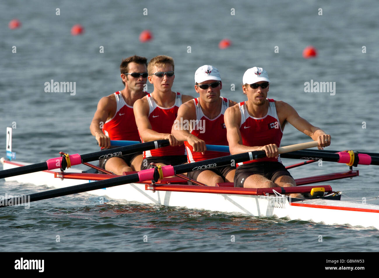 (L-R) in azione Iain Brambell, Jonathan Mandick, Gavin Hassett e Jon Beare in Canada Foto Stock