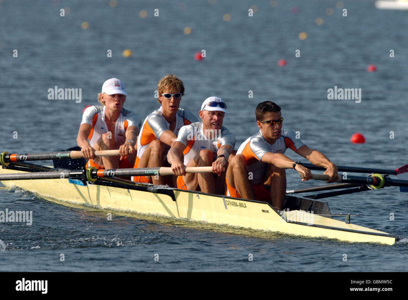 Canottaggio - Giochi Olimpici di Atene 2004 - Leggero uomini quattro - uno di calore Foto Stock