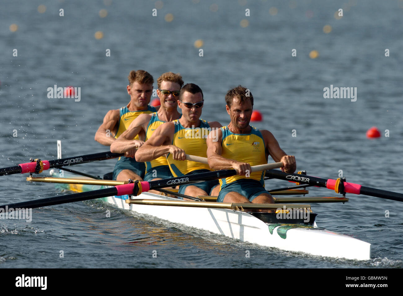 Canottaggio - Giochi Olimpici di Atene 2004 - Leggero uomini quattro - Calore tre Foto Stock