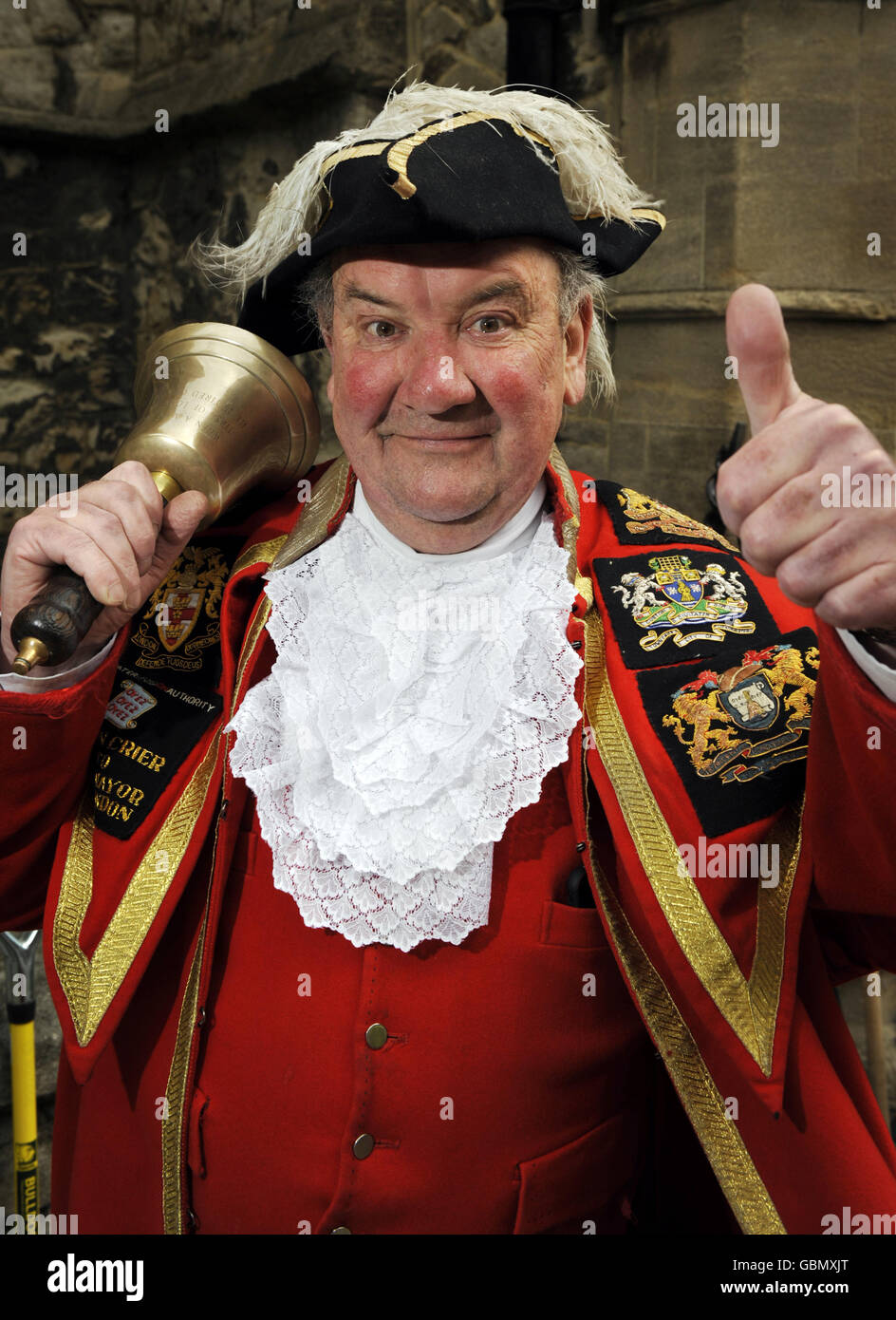 Peter Moore, Town Crier del Sindaco di Londra e della Greater London Authority. Foto Stock