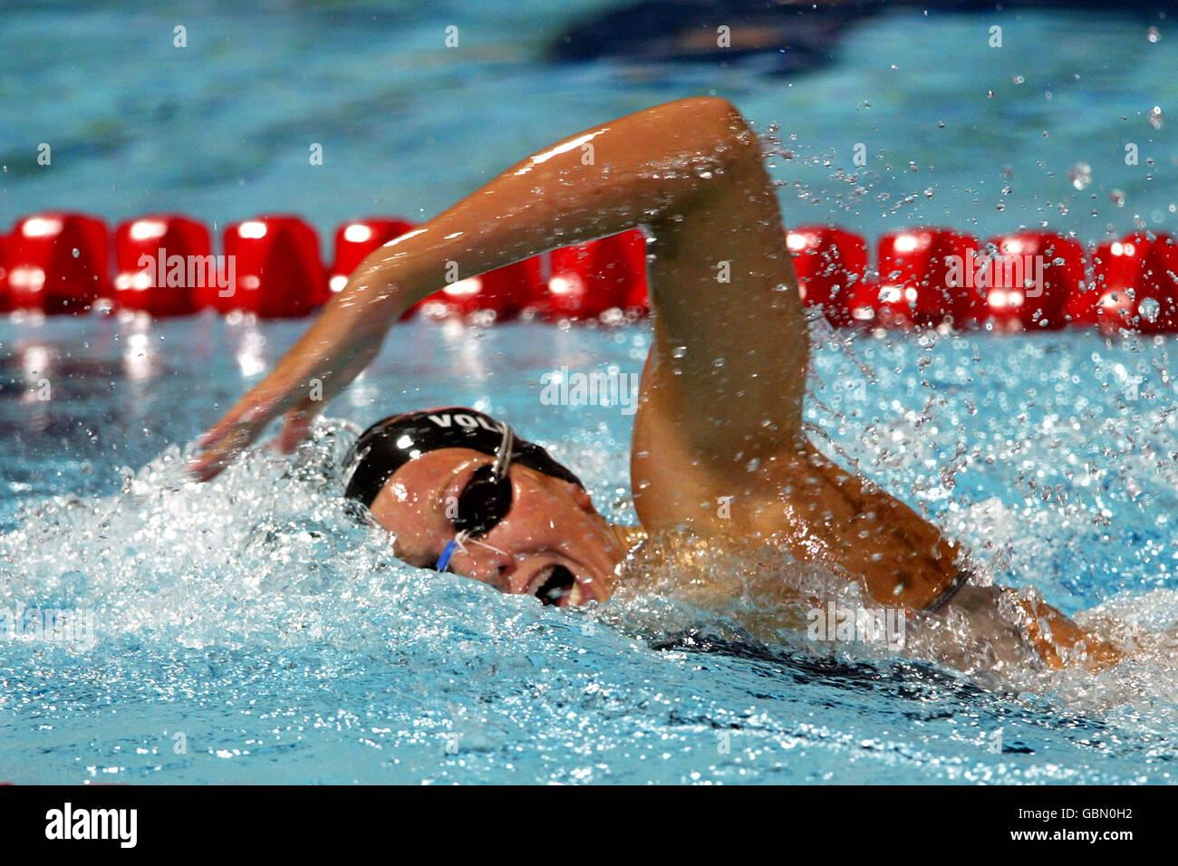 Nuoto - Athens Olympic Games 2004 - W - Finalomen's 4x200m Freestyle Relay - finale. Dana Vollmer degli Stati Uniti in azione durante il relè Foto Stock