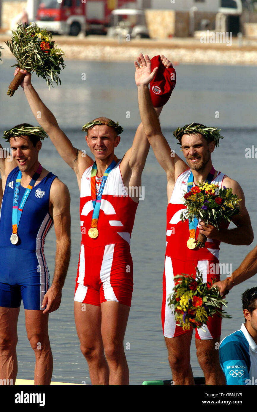 Canottaggio - Giochi Olimpici di Atene 2004 - Uomini leggero skiff doppio - finale Foto Stock