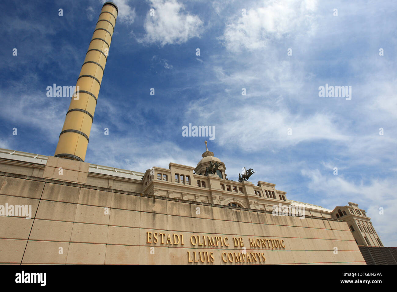 Calcio - Campionato Spagnolo Primera - Espanyol / Real Betis - Estadio Olimpico de Montjuic. Vista generale dell'Estadi Olimpic Lluis Companys a Barcellona, sede del RCD Espanyol. Foto Stock