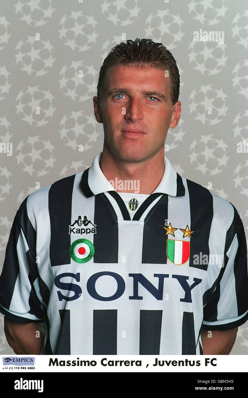 UEFA Champions League 1995/96. UEFA Champions League 1995/96 .... Massimo Carrera, Juventus FC Foto Stock