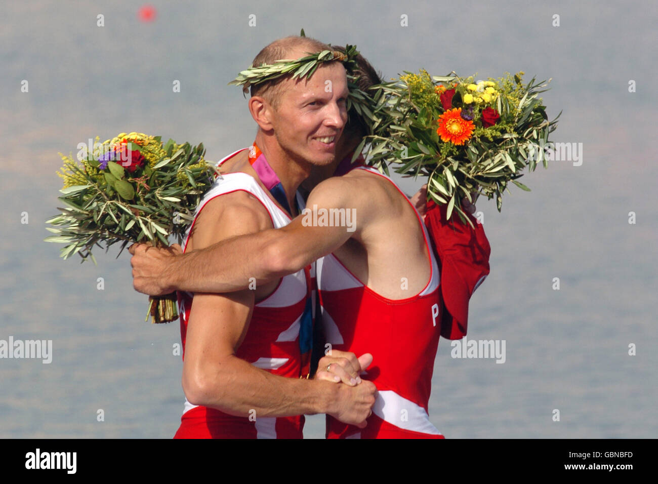 Canottaggio - Giochi Olimpici di Atene 2004 - Leggero Uomini Doppio skiff - finale Foto Stock