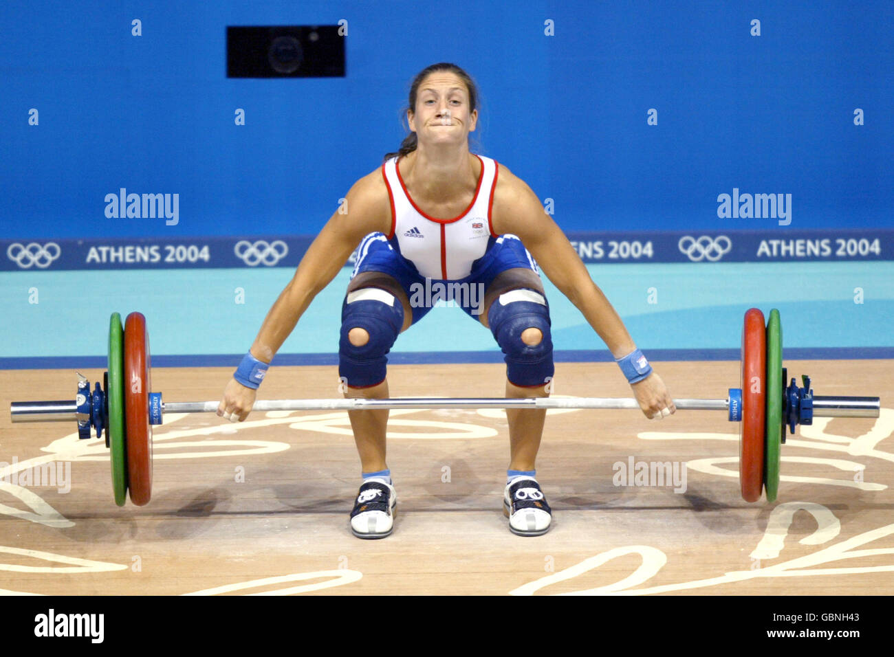 Sollevamento pesi - Giochi Olimpici di Atene 2004 - Donne 58kg Foto Stock