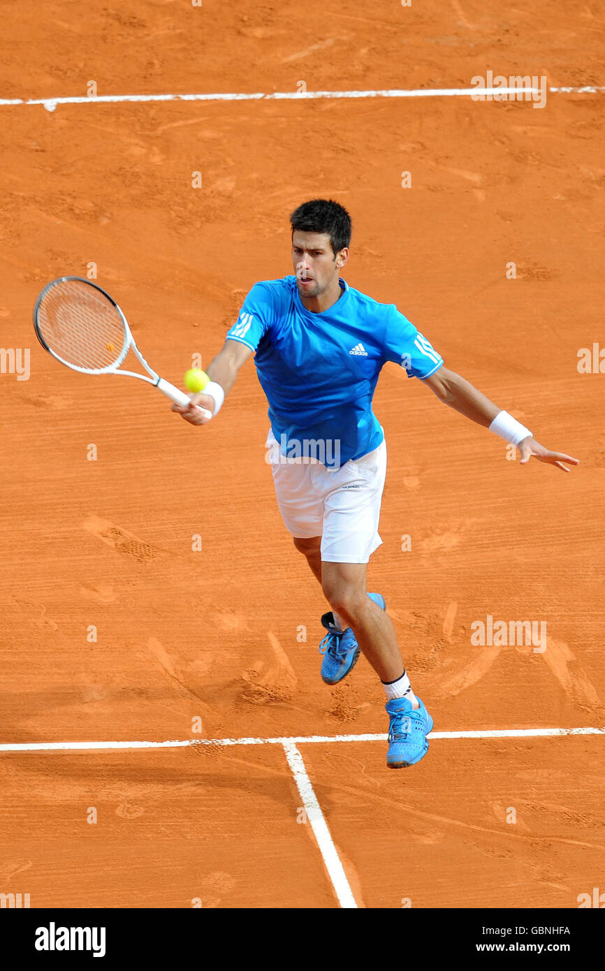 Tennis - ATP World Tour Masters - Montecarlo - finale - Rafael Nadal v Novak Djokovic Foto Stock