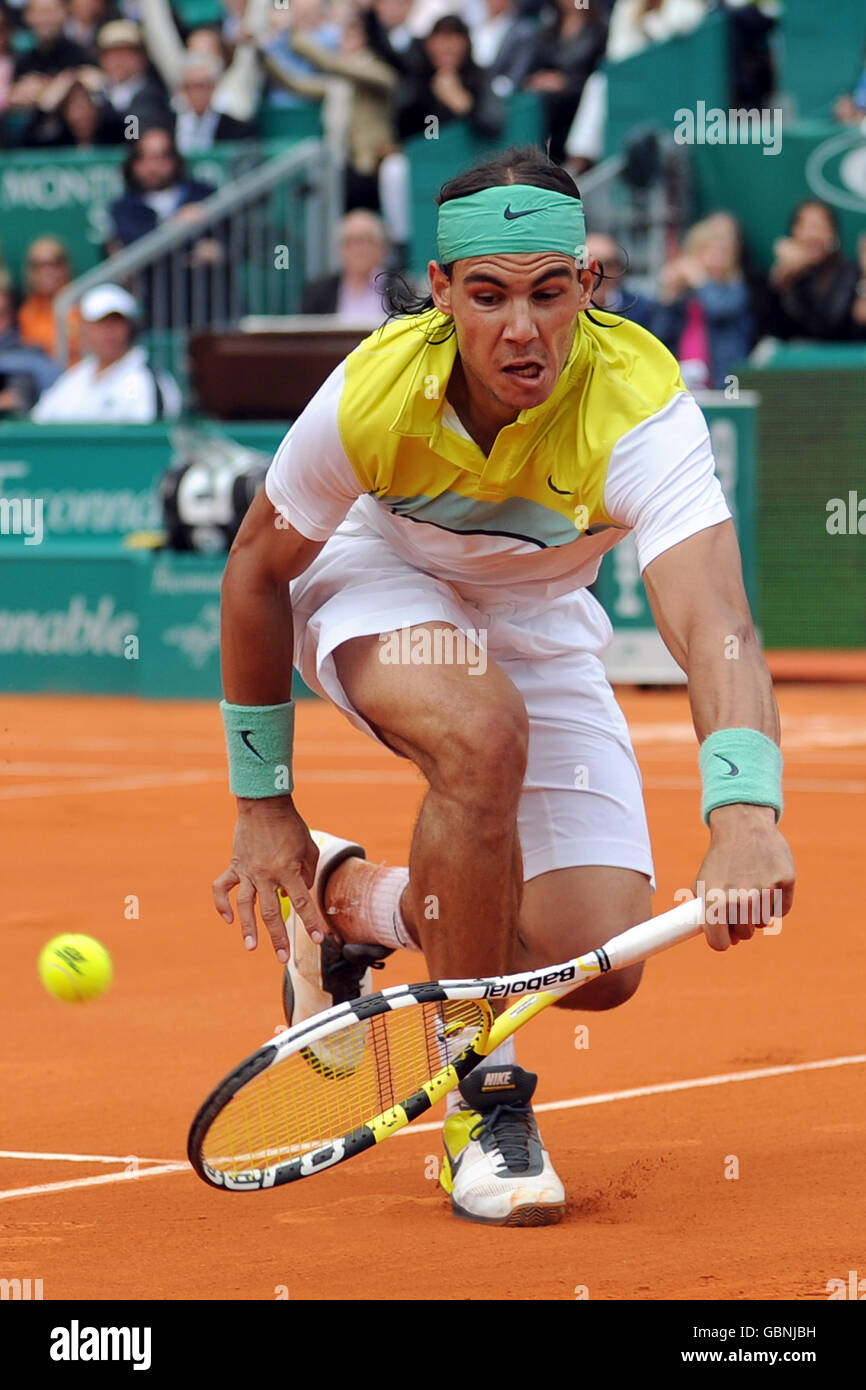 Tennis - ATP World Tour Masters - Montecarlo - finale - Rafael Nadal v Novak Djokovic Foto Stock