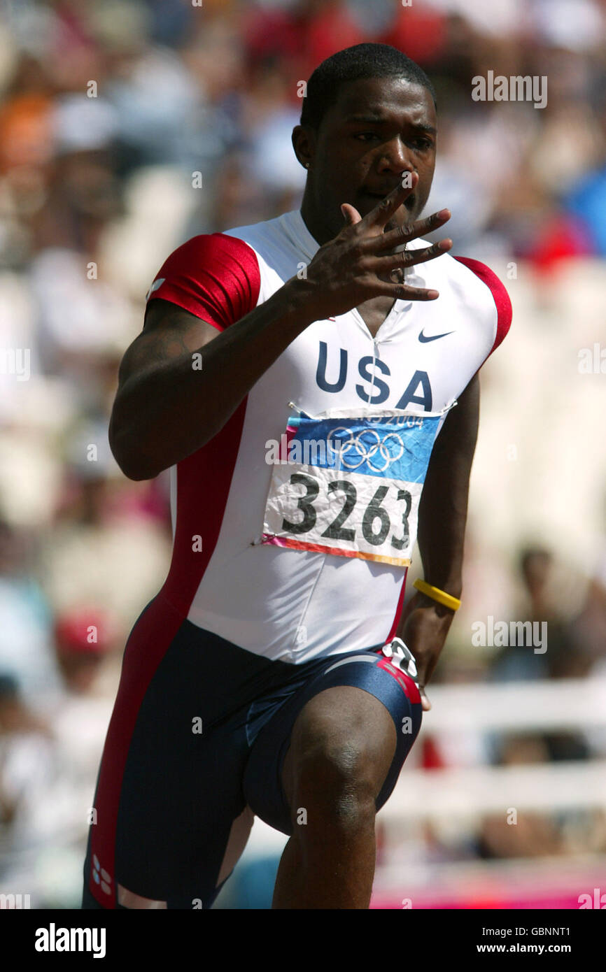 Atletica - Giochi Olimpici di Atene 2004 - Uomini 200m Round uno - Calore sette Foto Stock