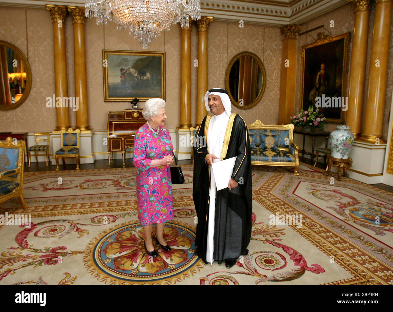 La regina riceve i rappresentanti a Buckingham Palace Foto Stock