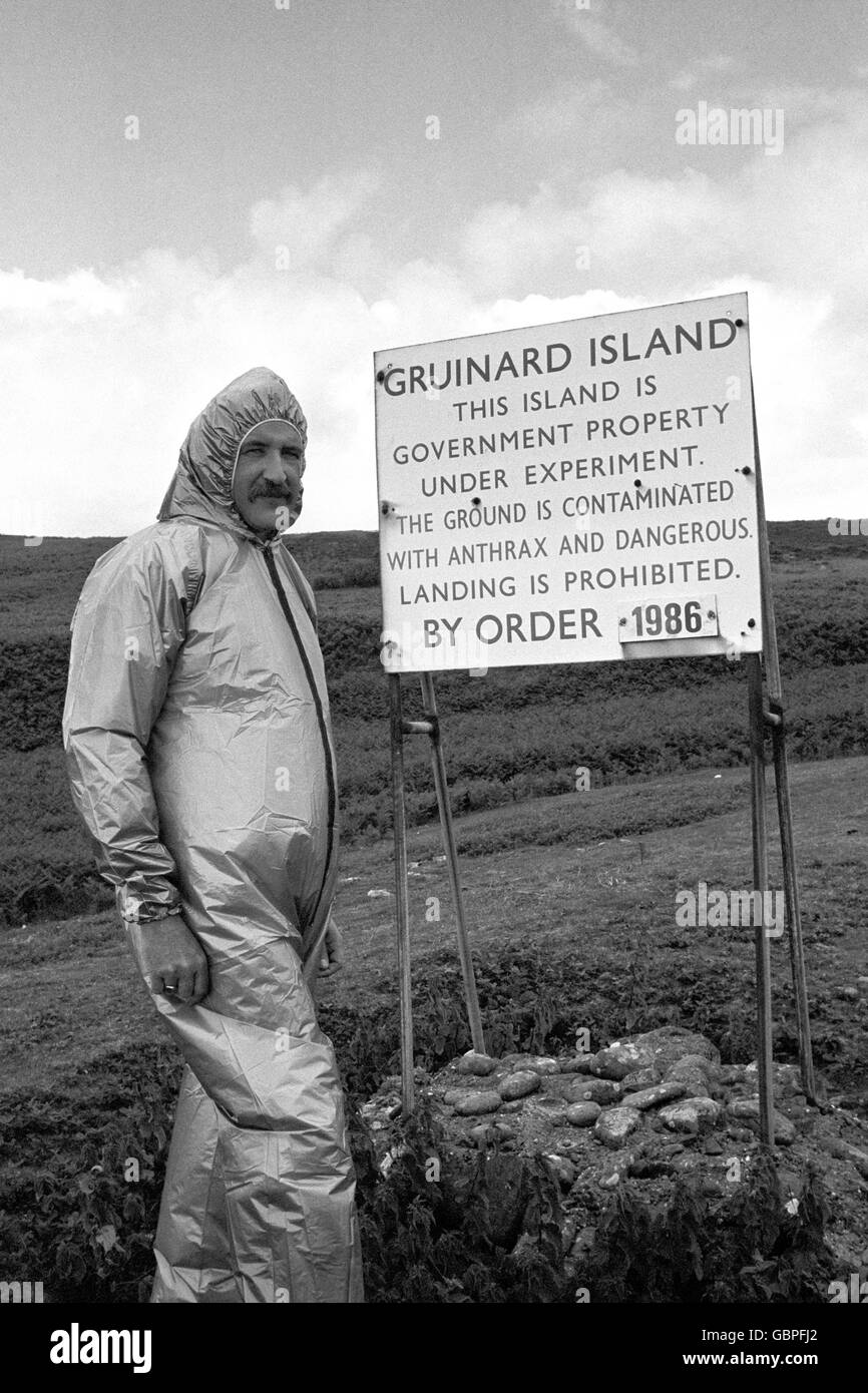 Politica - Gruinard Island - Porton Down antrace prove Foto Stock