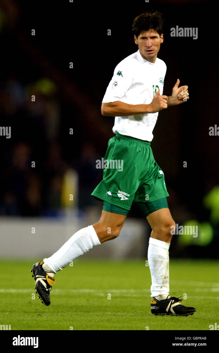 Calcio - Coppa del mondo FIFA 2006 Qualifier - Gruppo cinque - Scozia contro Slovenia. Milenko Acimovic, Slovenia Foto Stock