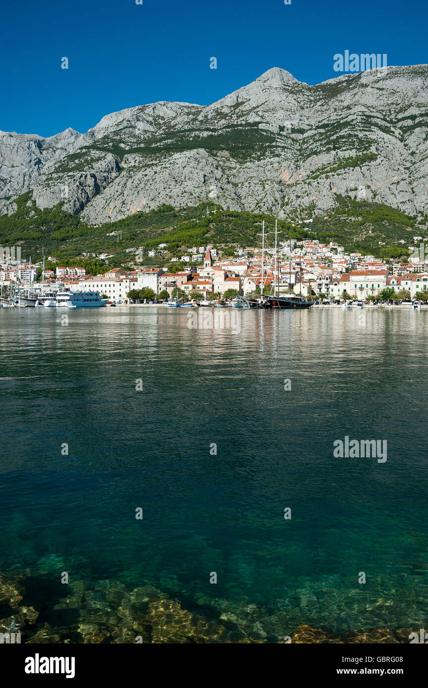 Makarska Riviera di Makarska, Dalmazia, Croazia / mare adriatico Foto Stock