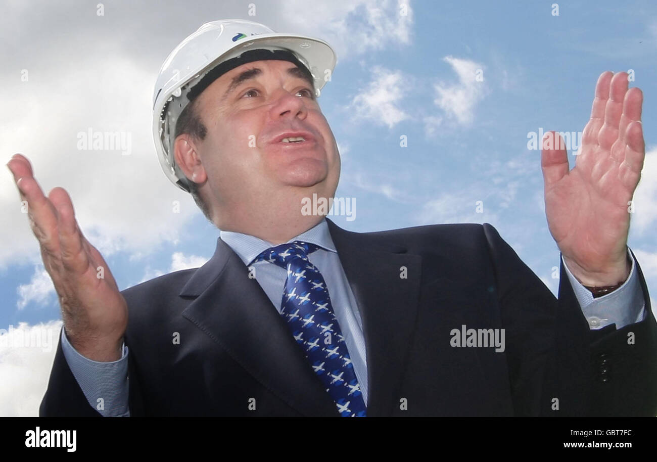 Visite Salmond wind farm site Foto Stock