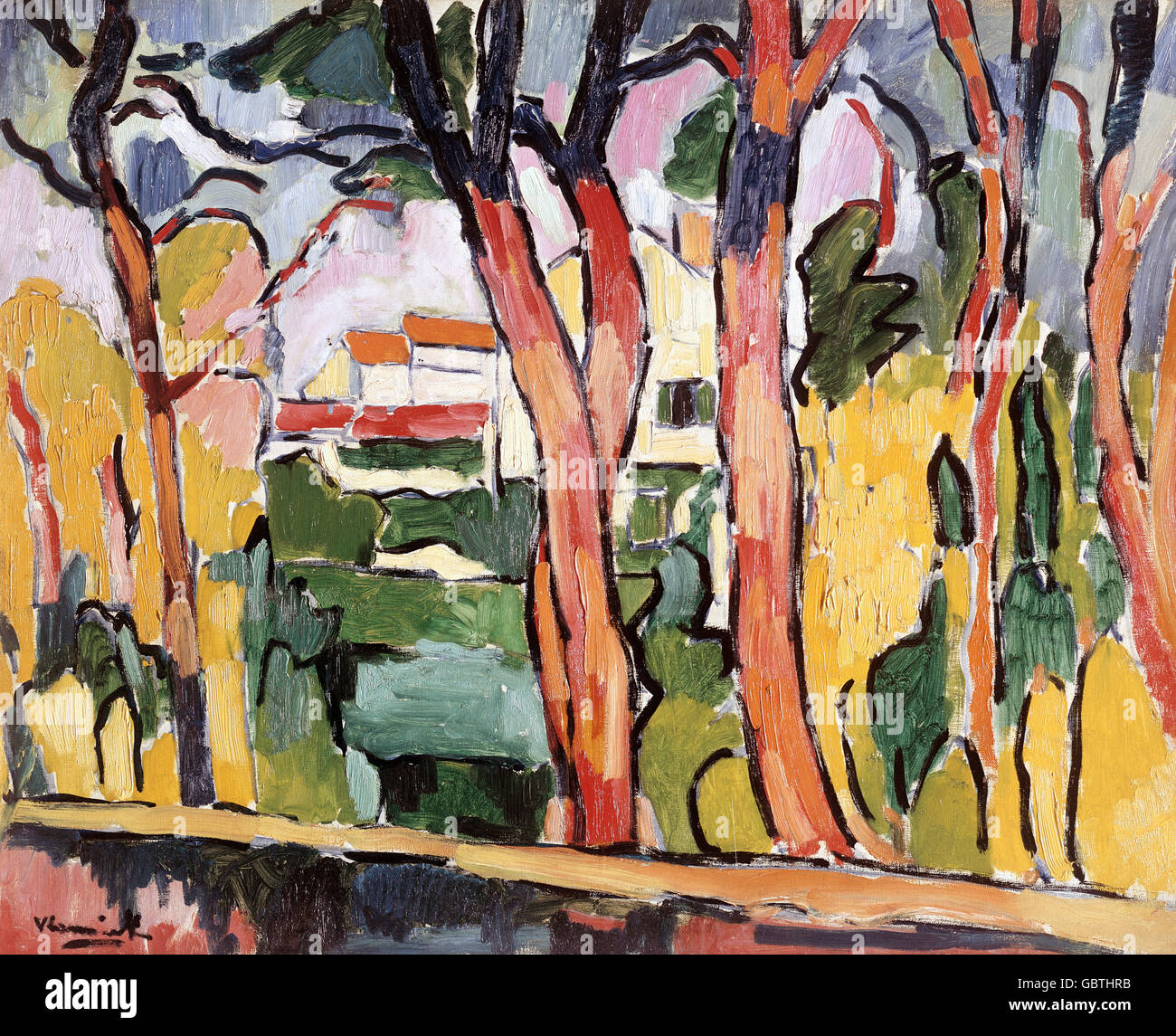 Paesaggio Con Alberi Rossi Da Maurice De Vlaminck Foto Stock Alamy