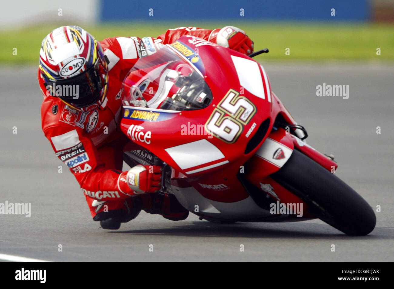 Motociclismo - Gran Premio di Gran Bretagna - Moto GP - Qualifiche. Loris Capirossi in azione Foto Stock