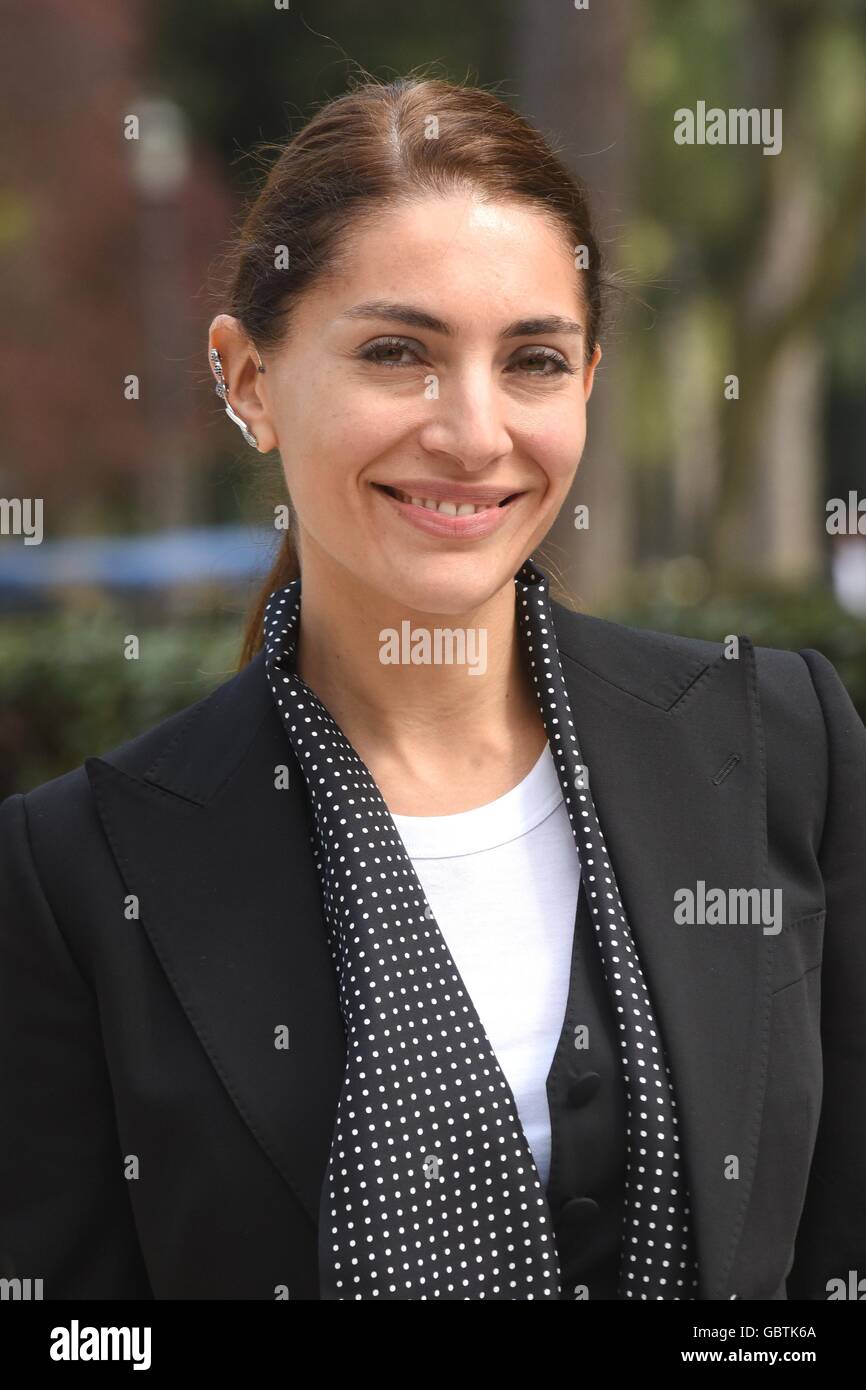 Caterina Murino, attrice italiana, Roma, Italia, Mar 24, 2016 © Credito Fabio Mazzarella/Sintesi/Alamy Stock Photo *** cappuccio locale Foto Stock