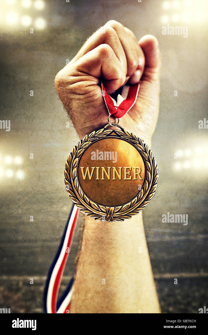 Medaglia d'oro Foto Stock