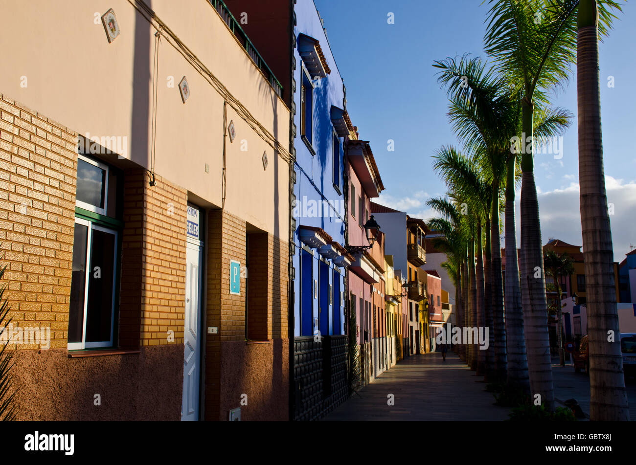 Puerto de la Cruz, città vecchia, isola di Teneriffe, Isole Canarie, Spagna Foto Stock