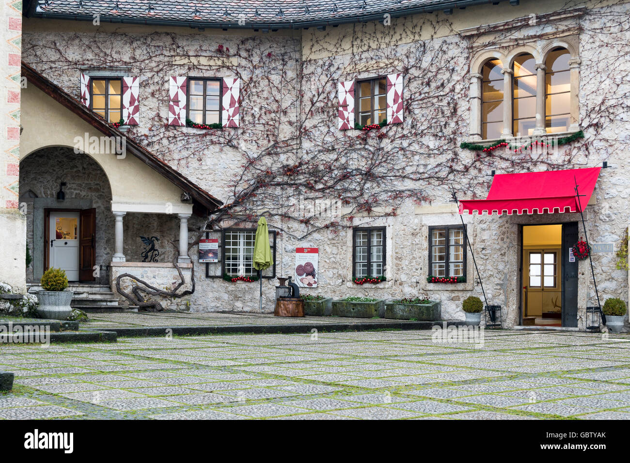 La Slovenia, il castello di Bled Foto Stock