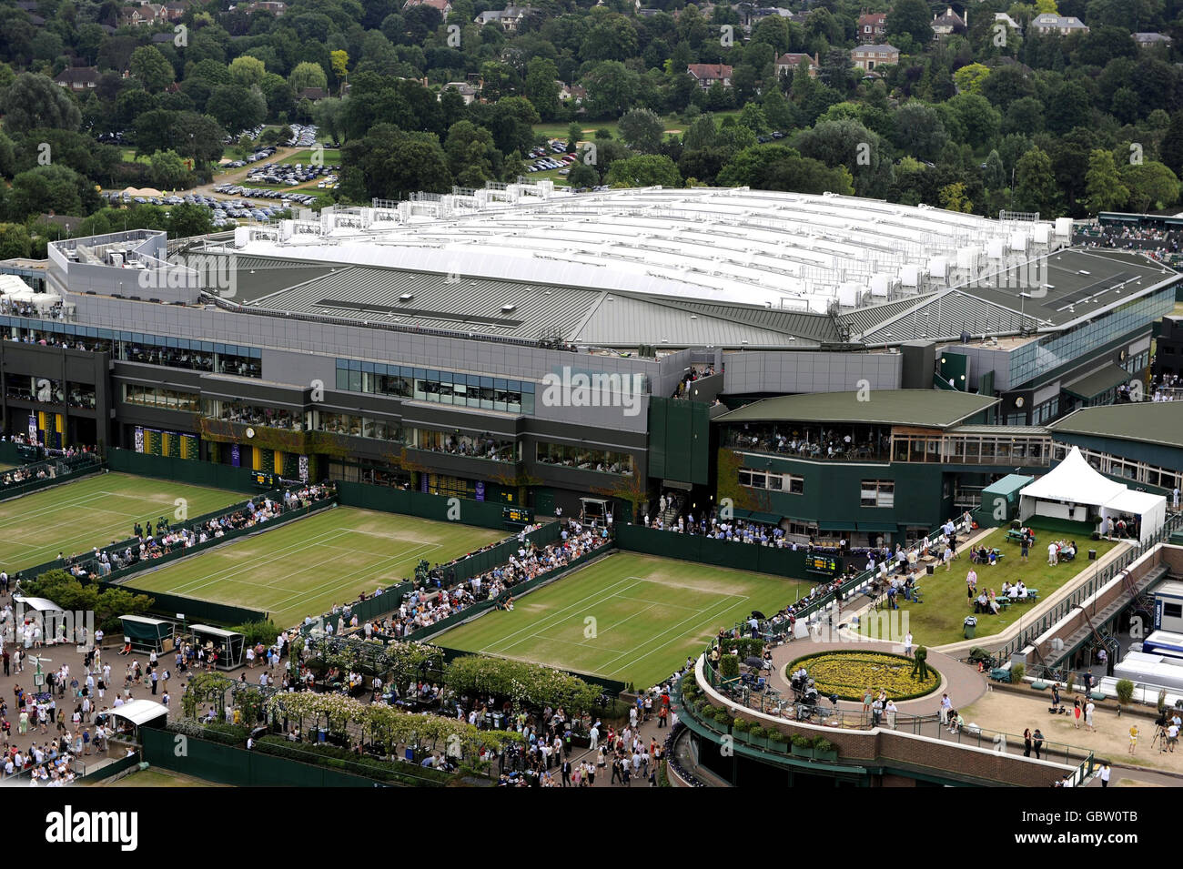 Tennis - 2009 campionati di Wimbledon - Giorno Sette - All England Lawn Tennis e Croquet Club Foto Stock