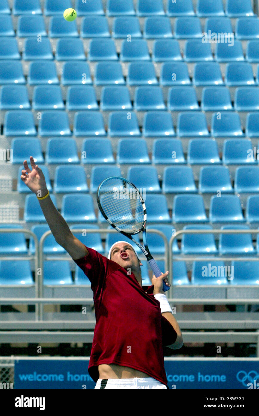 Tennis - Giochi Olimpici di Atene 2004 - Mens Singles - Secondo round - Spagna v Russia Foto Stock